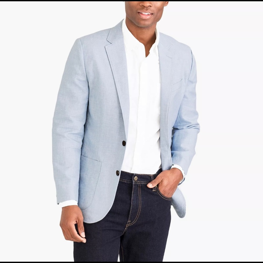 J.Crew Factory Linen Cotton Slim Thomspon Blazer